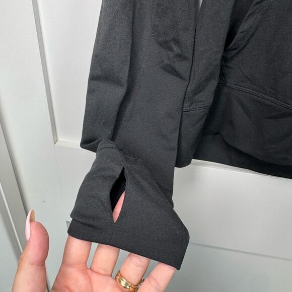 Outdoor Voices Black CloudKnit Stretch Jersey Hoodie Pullover Size Medium - Picture 5 of 8